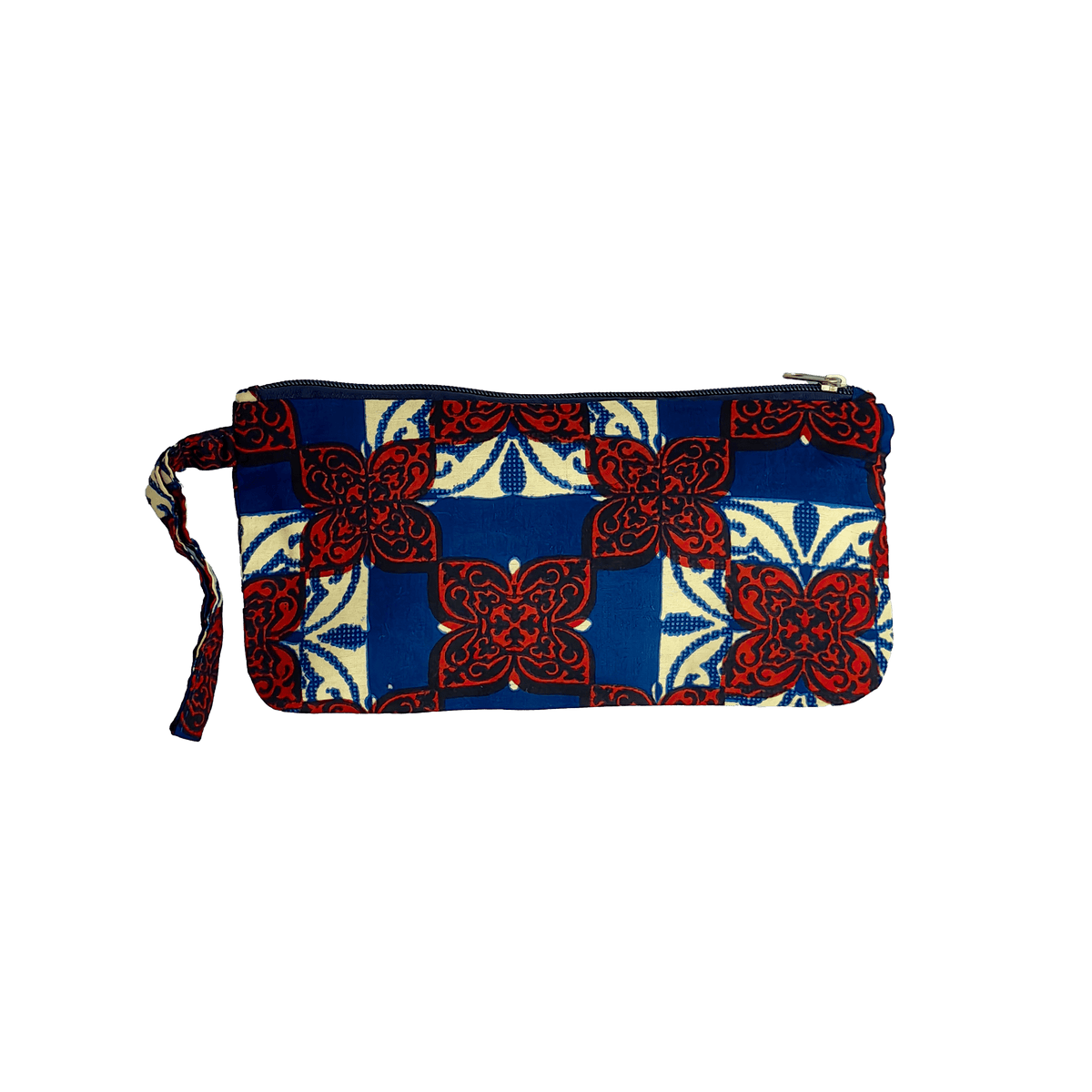 Pochette en tissu Wax, format compact et fait main. Idée cadeau pour femme.