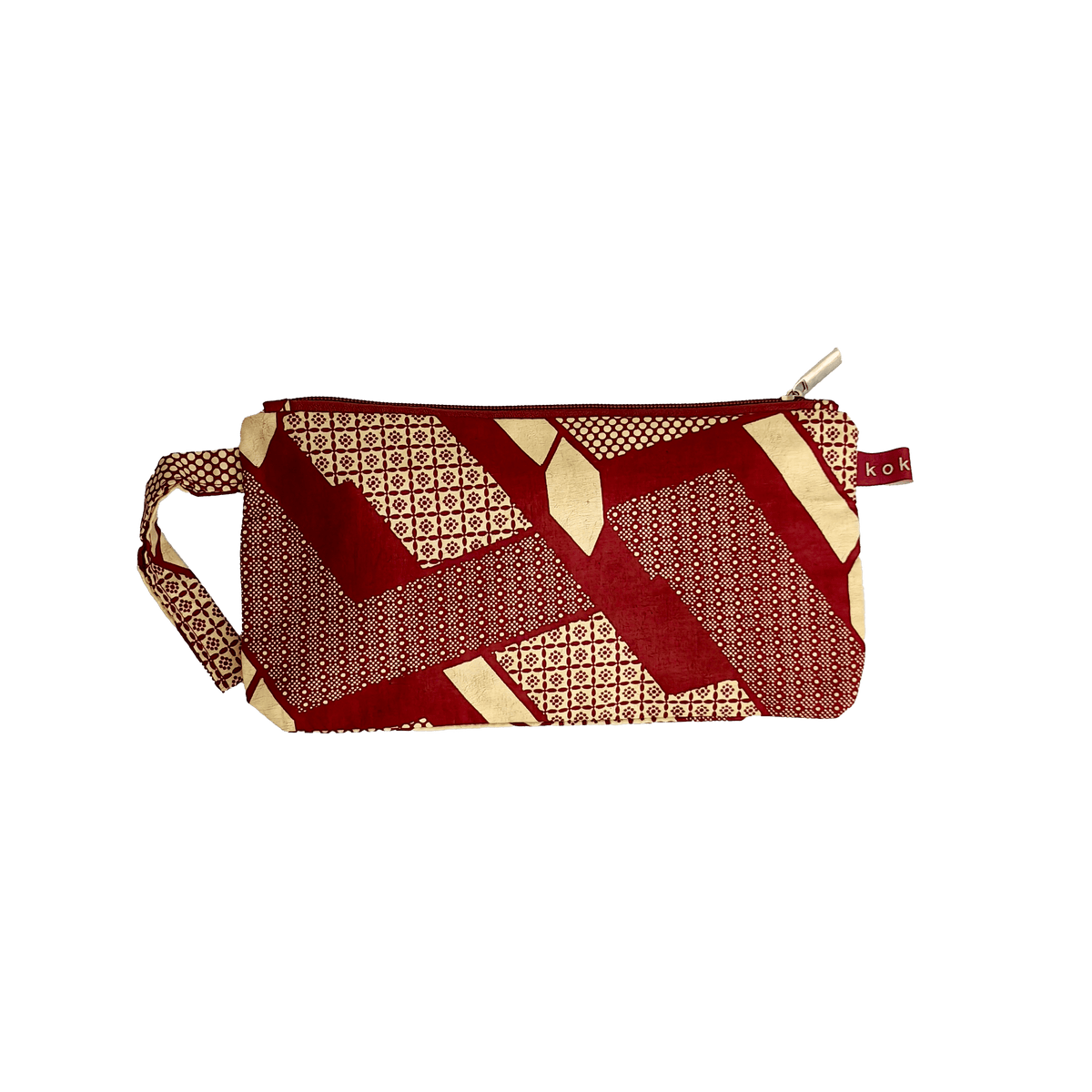 Pochette en tissu Wax, format compact et fait main. Idée cadeau pour femme.