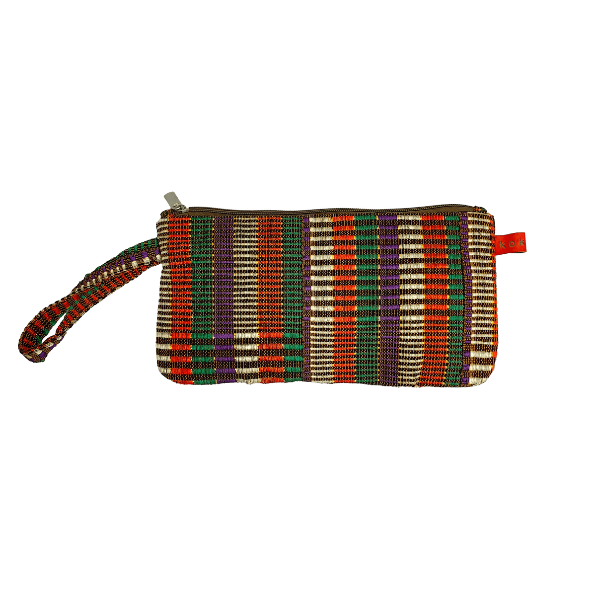 Pochette vegan fait main par des artisans à Bobo Dioulasso.