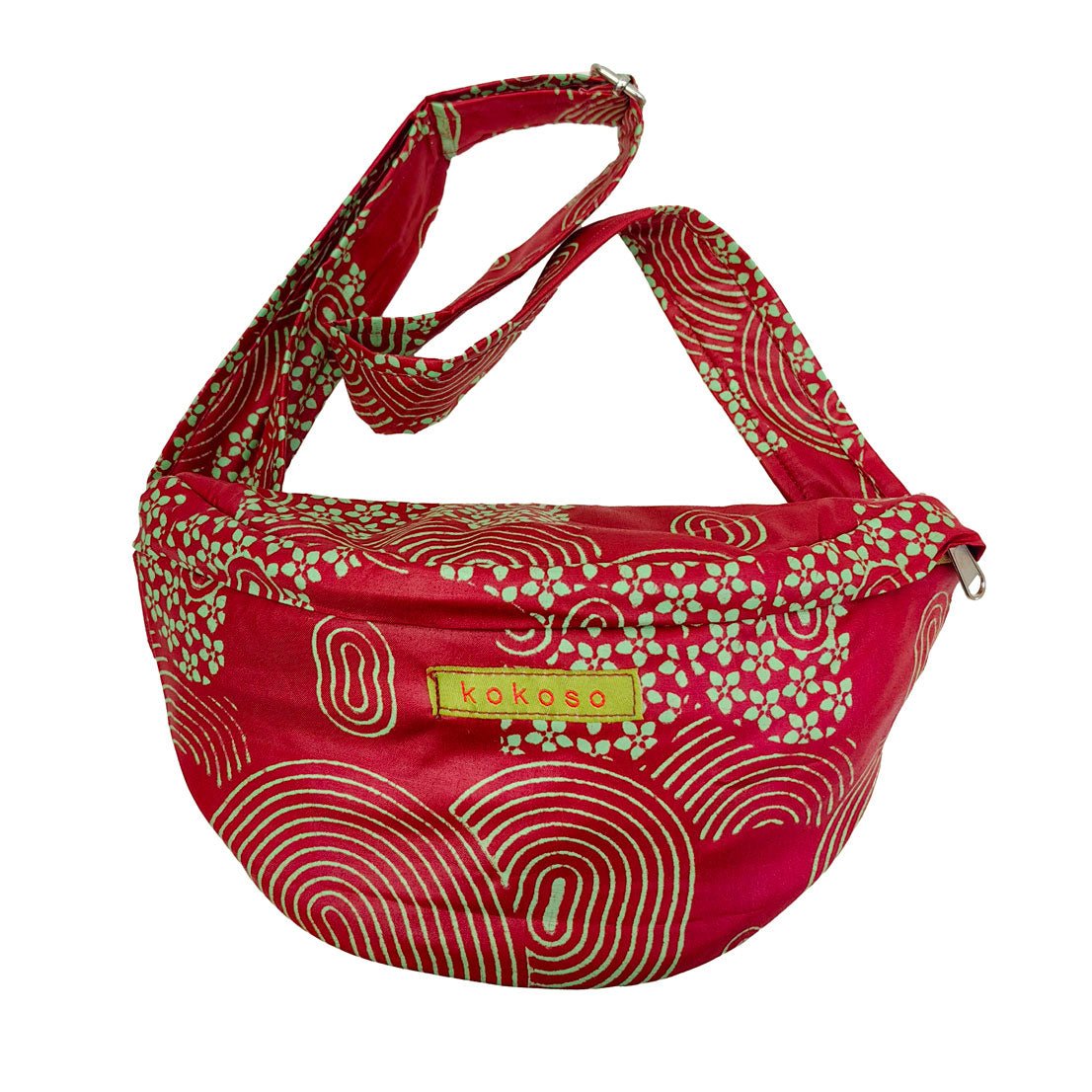 Sac en bandoulière en coton pur avec tissu Wax. Une pièce unique de créateur.