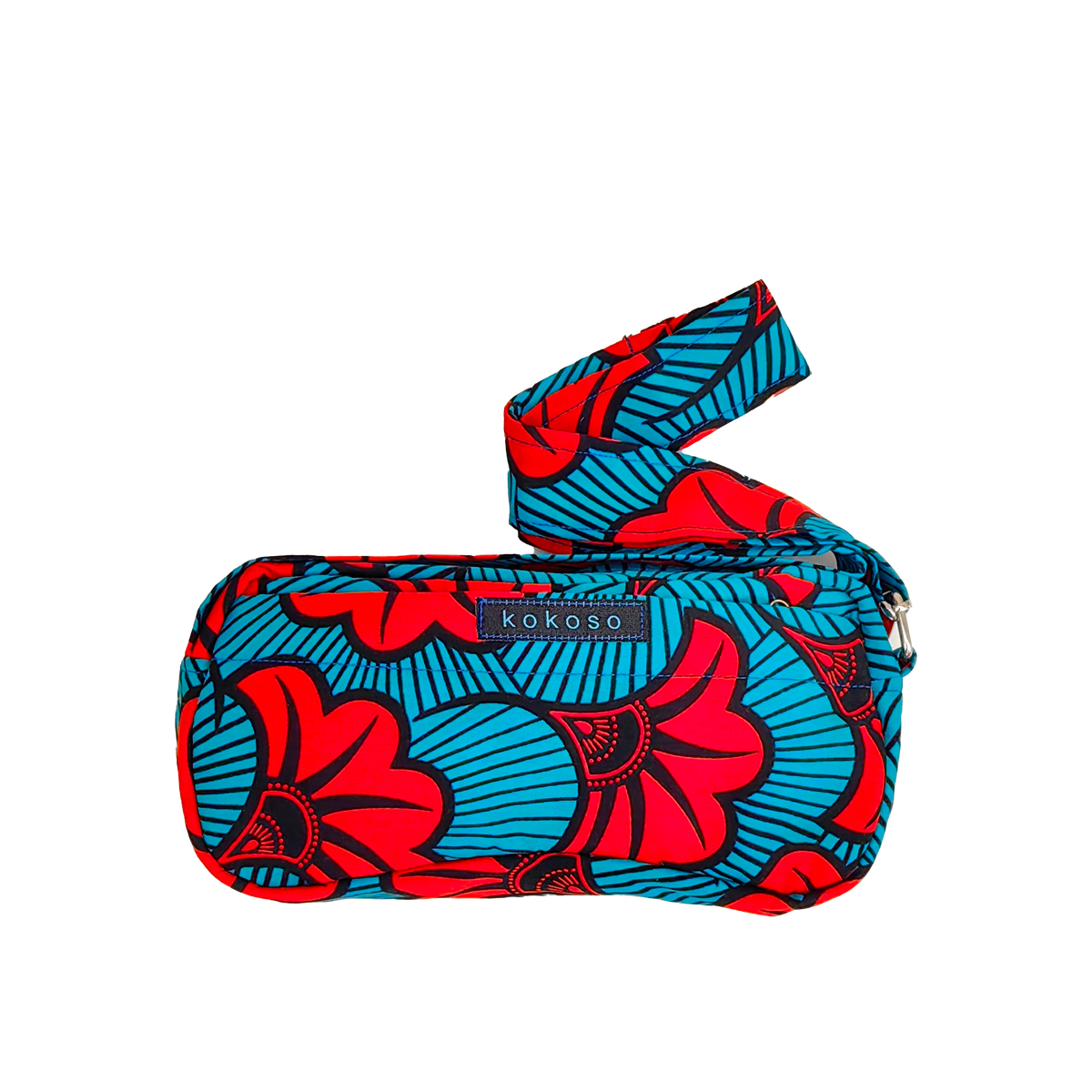 Petite sacoche faite main par Zoumana Sanou avec motifs floraux