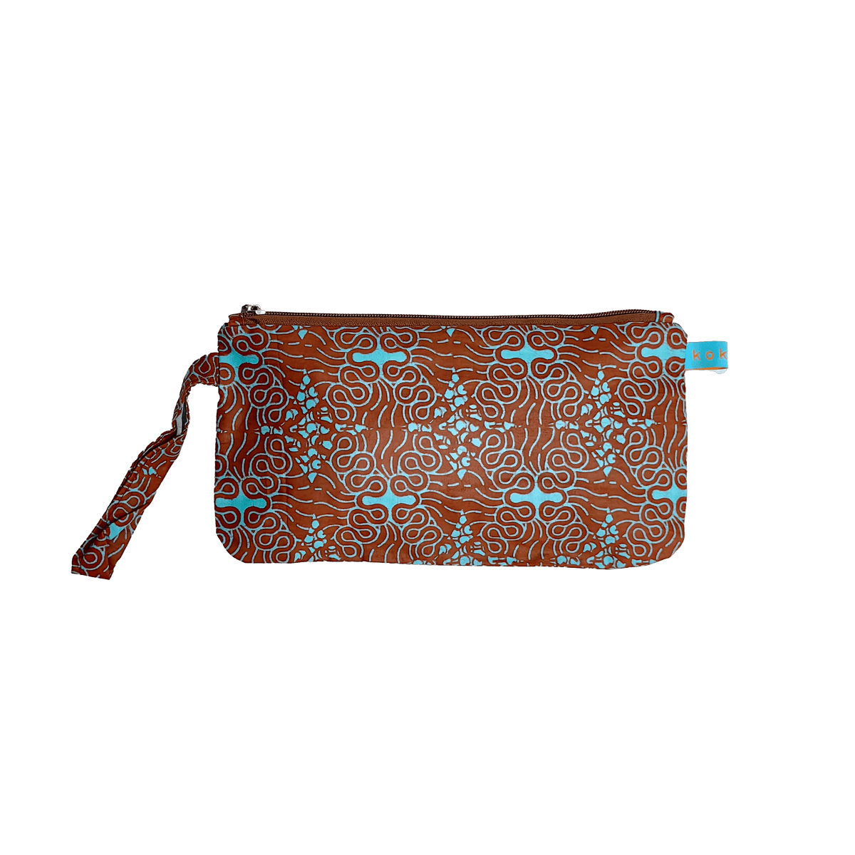 Pochette en tissu Wax, format compact et fait main. Idée cadeau pour femme.