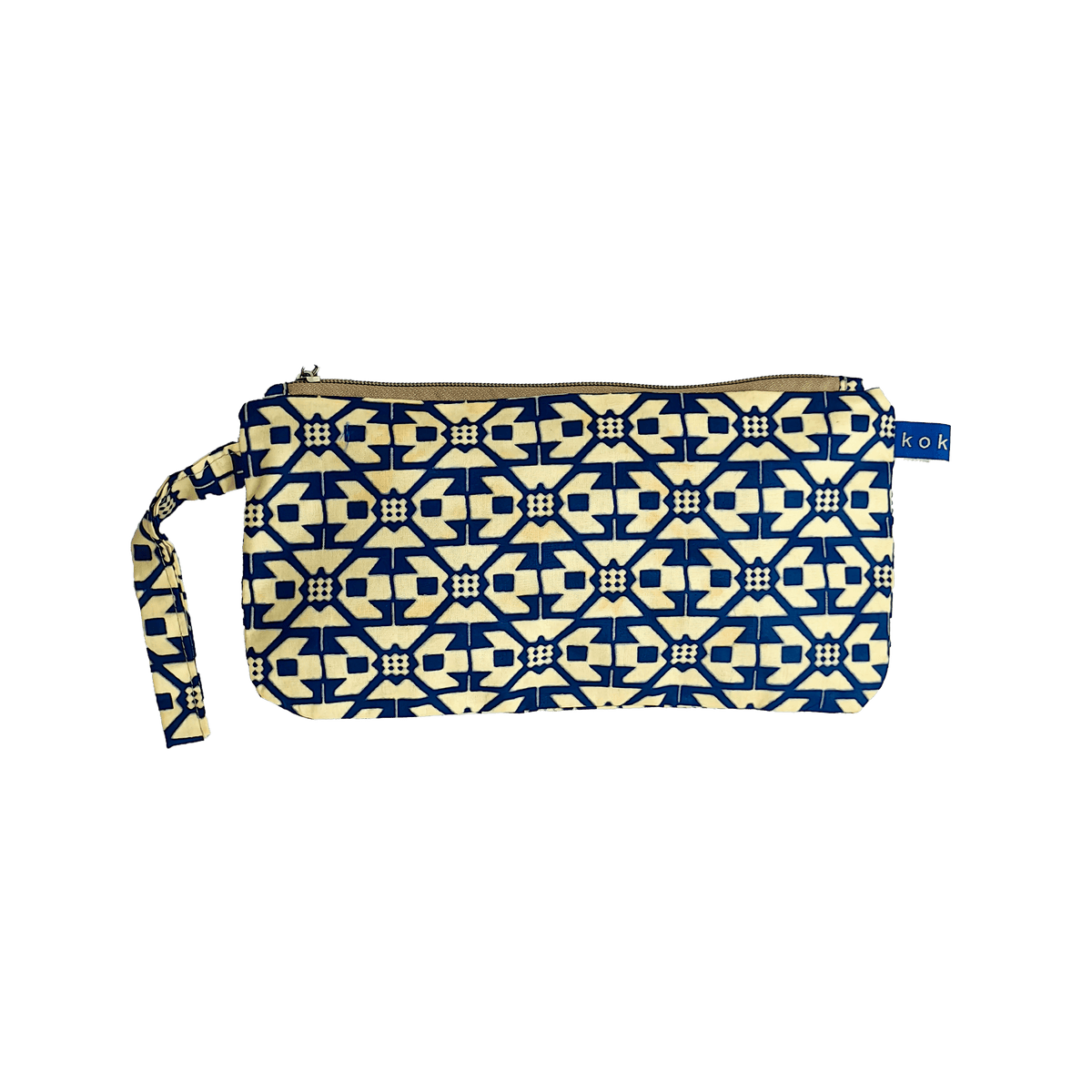 Pochette en tissu Wax, format compact et fait main. Idée cadeau pour femme.