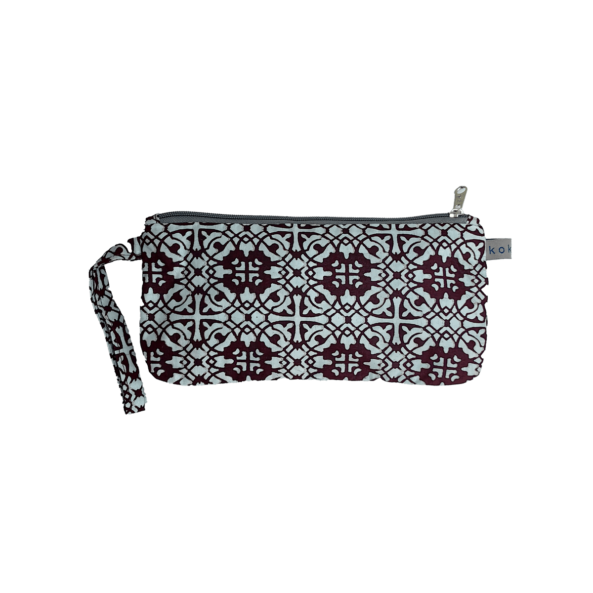 Pochette en tissu Wax, format compact et fait main. Idée cadeau pour femme.