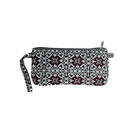 Pochette en tissu Wax, format compact et fait main. Idée cadeau pour femme.