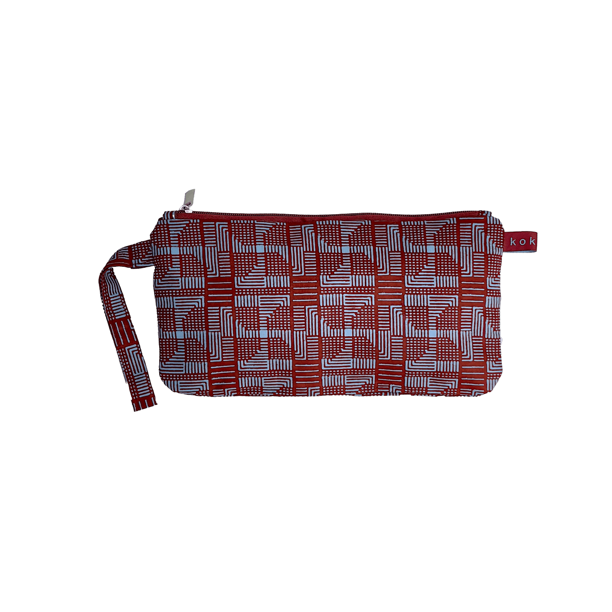 Pochette en tissu Wax, format compact et fait main. Idée cadeau pour femme.