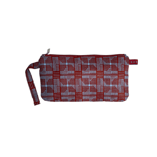 Pochette en tissu Wax, format compact et fait main. Idée cadeau pour femme.