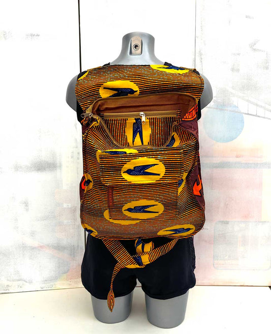 Sac pièce uniques faits main en tissu WAX vegan, inspiré par le style africain
