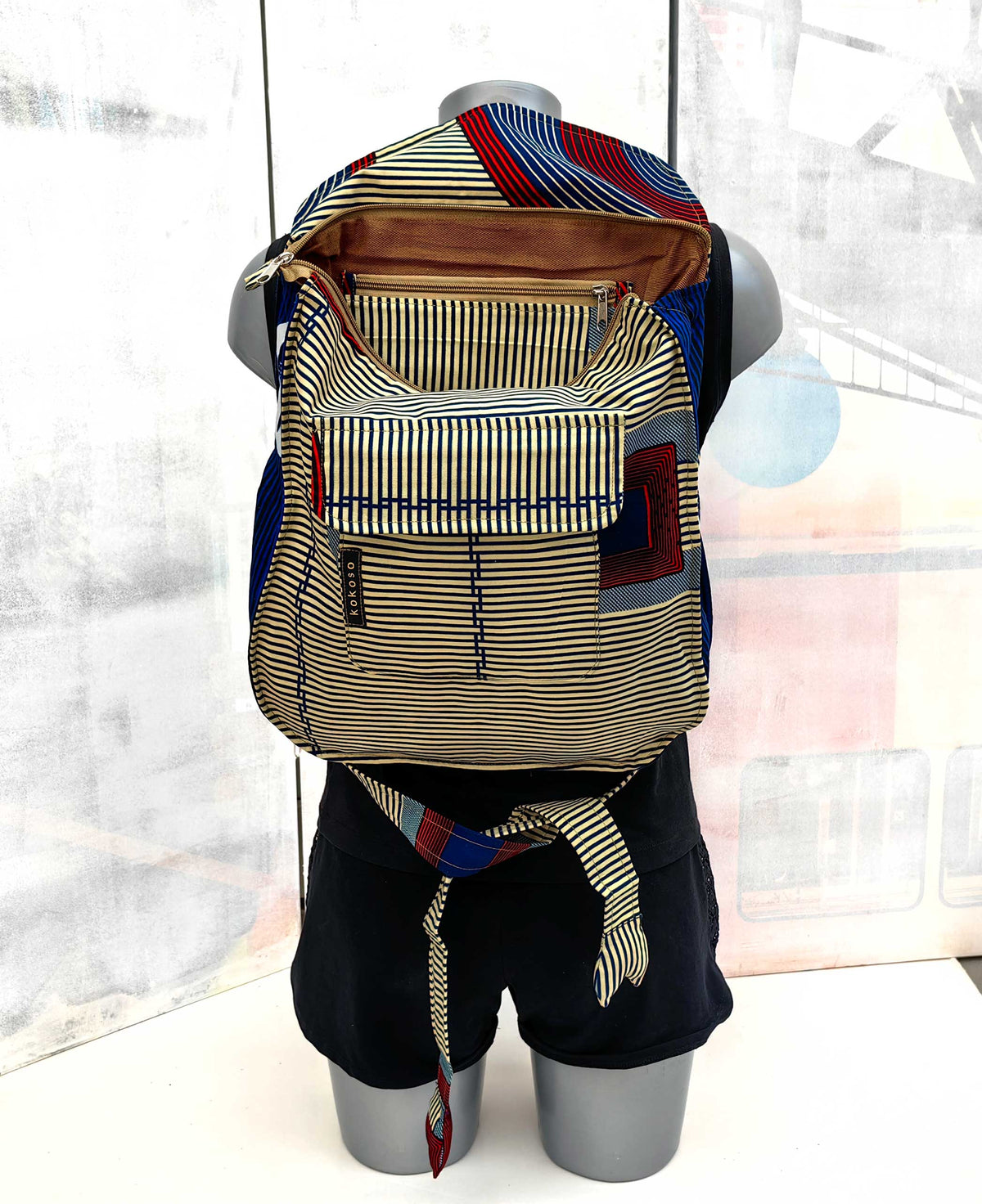 Sac pièce uniques faits main en tissu WAX vegan, inspiré par le style africain