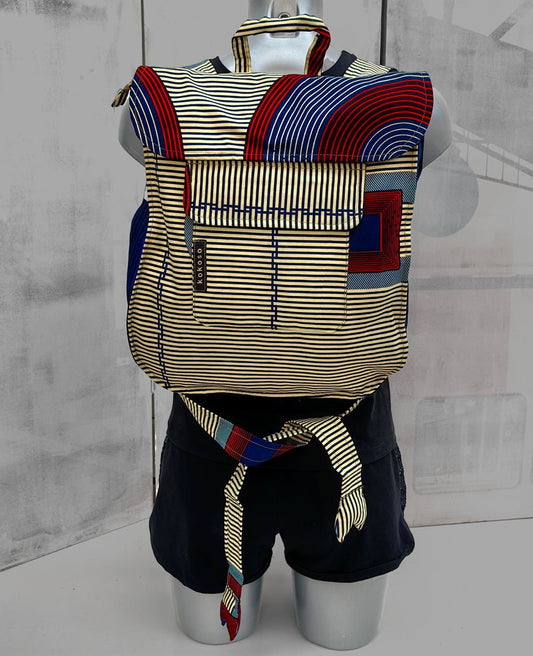 Sac pièce uniques faits main en tissu WAX vegan, inspiré par le style africain