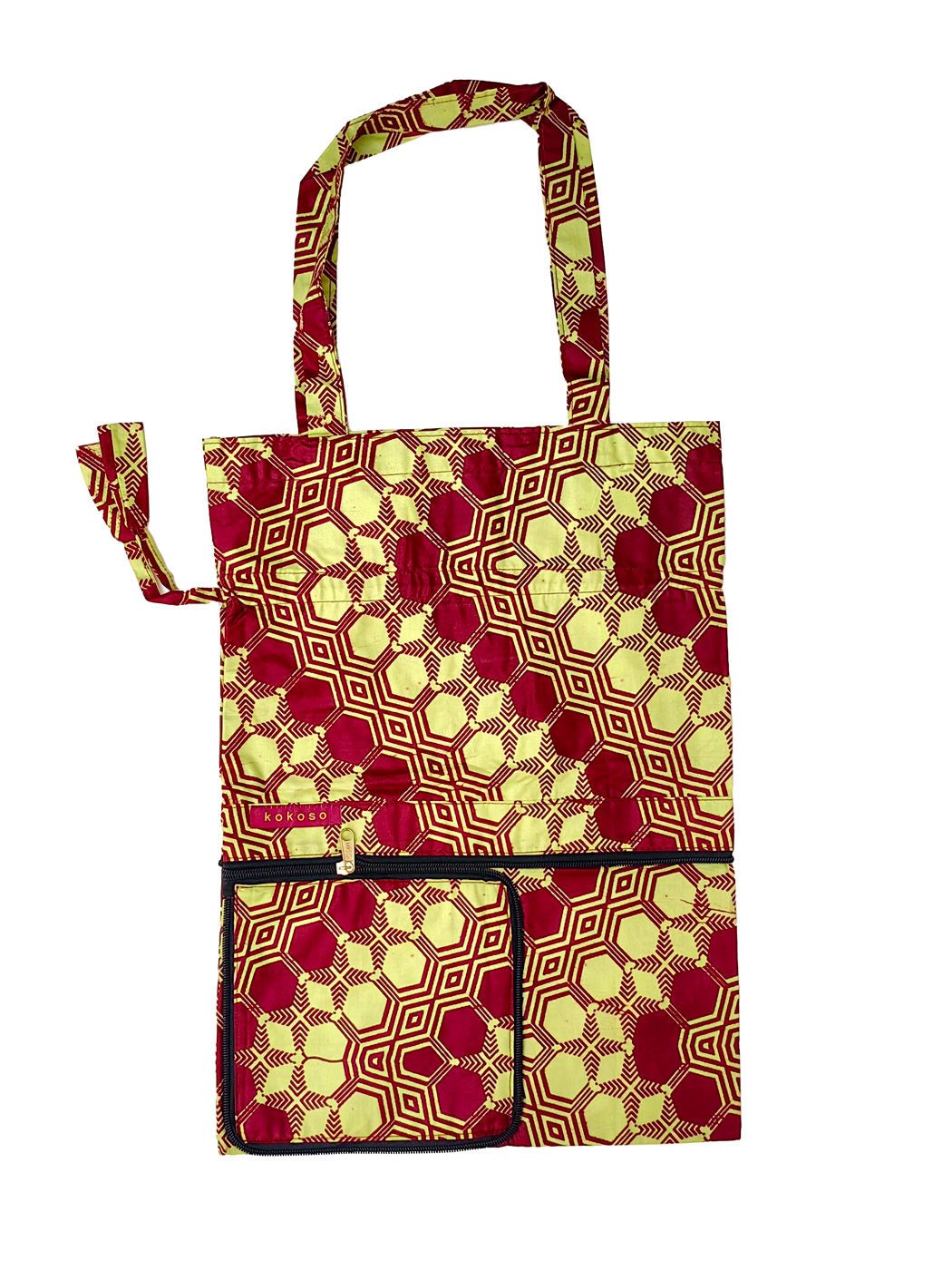 Sac artisanal en tissu africain, fabriqué vegan. Slow fashion de créateur.