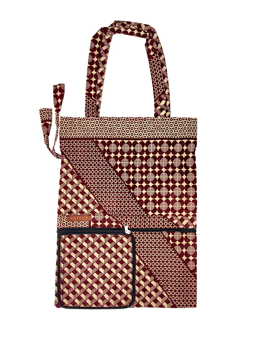 Sac artisanal en tissu africain, fabriqué vegan. Slow fashion de créateur.