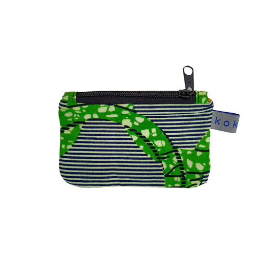 Pochette en tissu Wax, format compact et fait main. Idée cadeau pour femme.