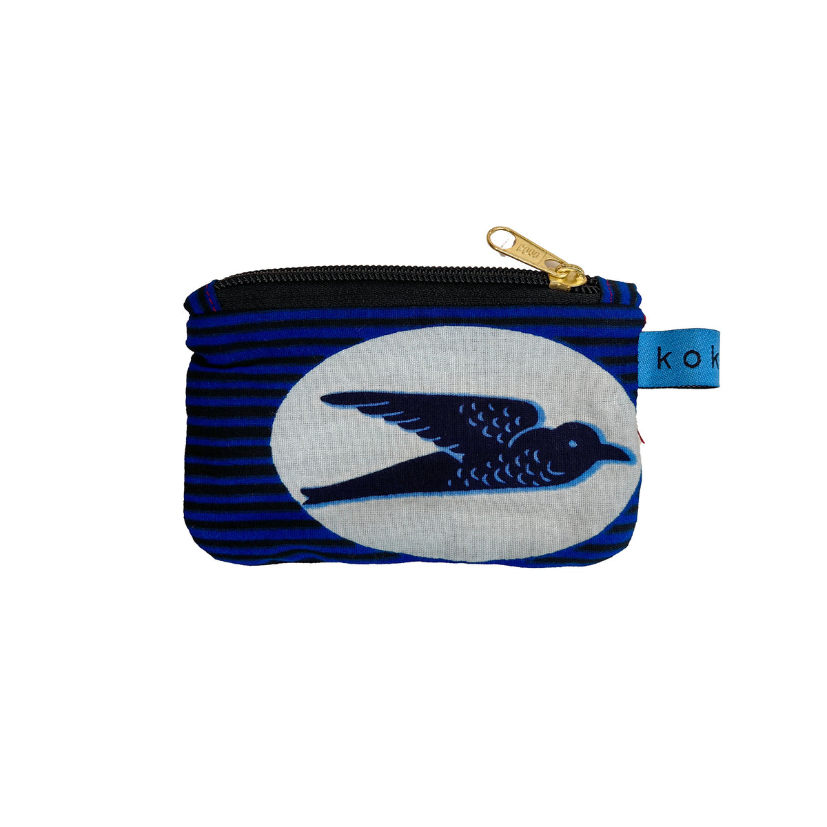 Pochette en tissu Wax, format compact et fait main. Idée cadeau pour femme.