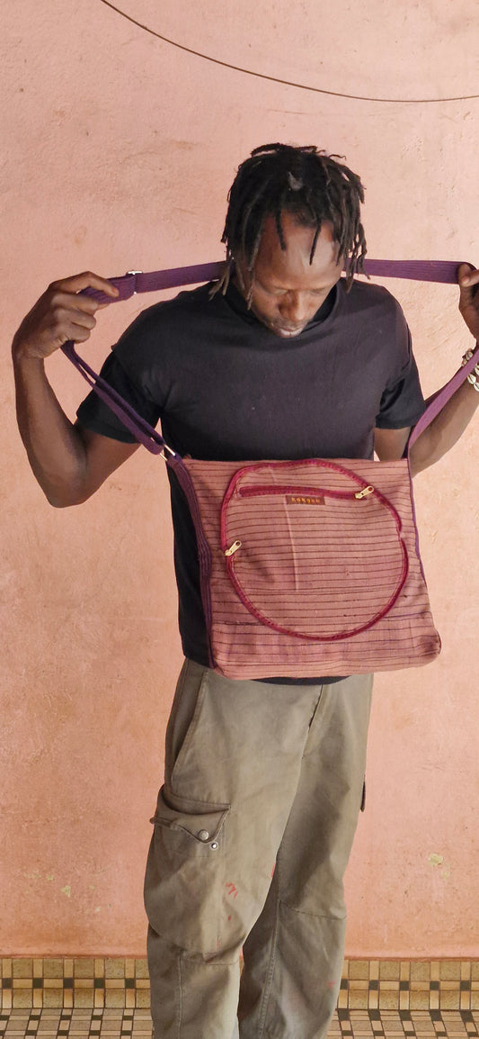 cadeau atypique, Sac tissé à bandoulière coloré issu du commerce équitable