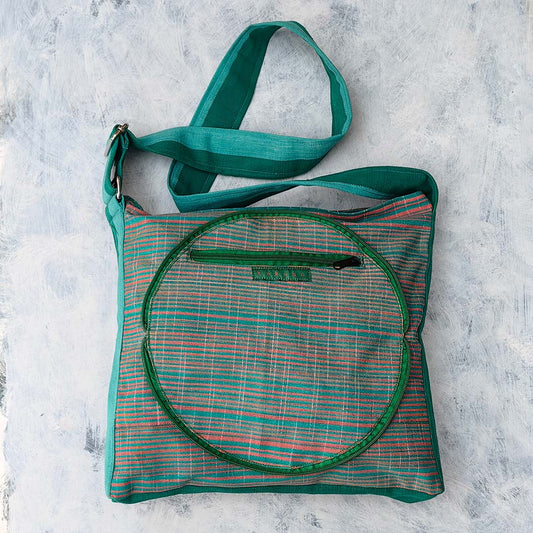 cadeau atypique, Sac tissé à bandoulière coloré issu du commerce équitable