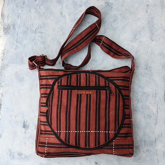 cadeau atypique, Sac tissé à bandoulière coloré issu du commerce équitable