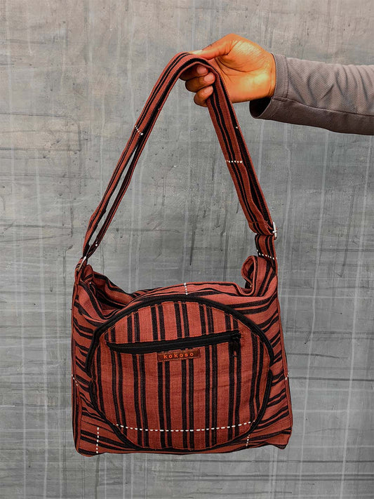 cadeau atypique, Sac tissé à bandoulière coloré issu du commerce équitable