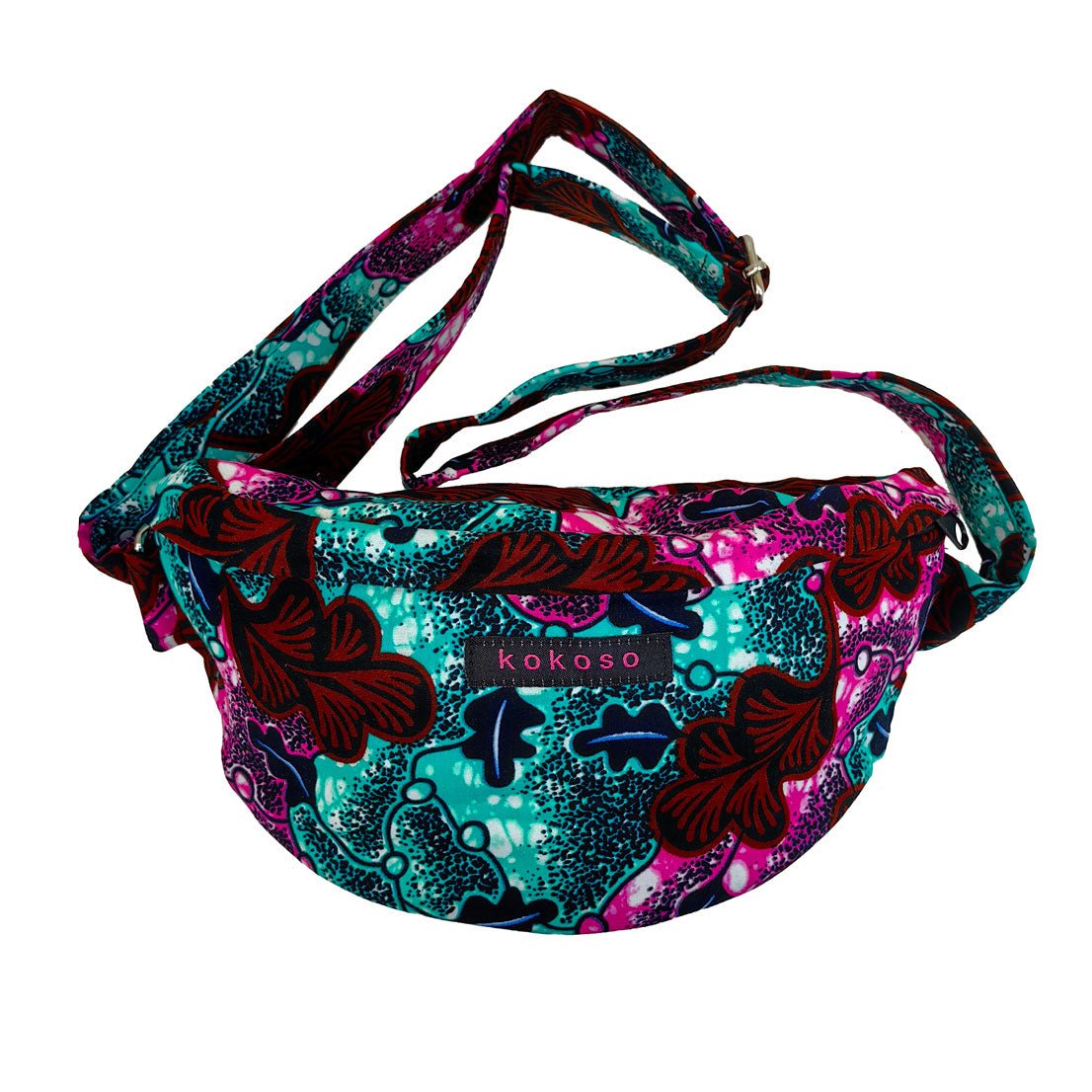Sac en bandoulière en coton pur avec tissu Wax. Une pièce unique de créateur.