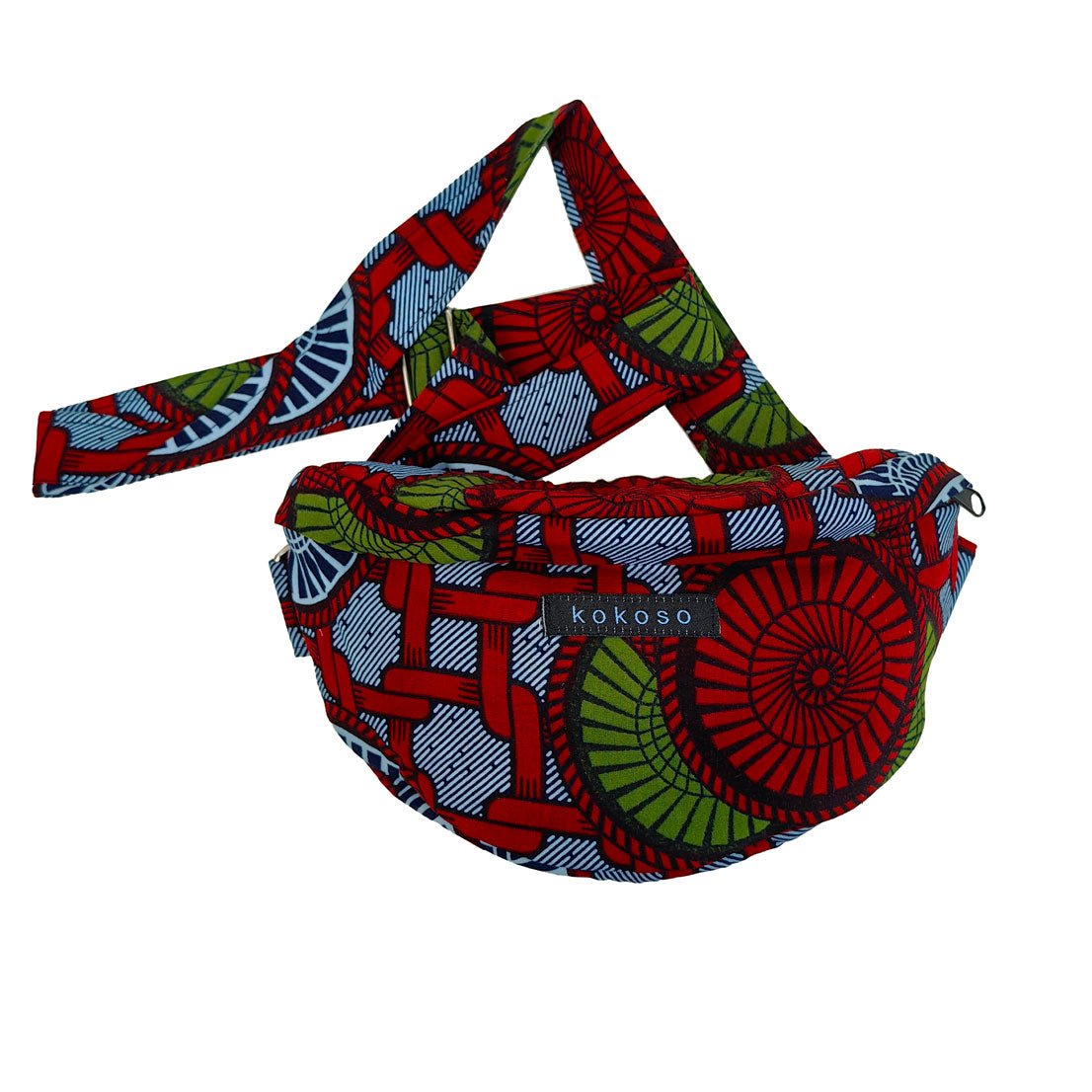 Sac en bandoulière en coton pur avec tissu Wax. Une pièce unique de créateur.