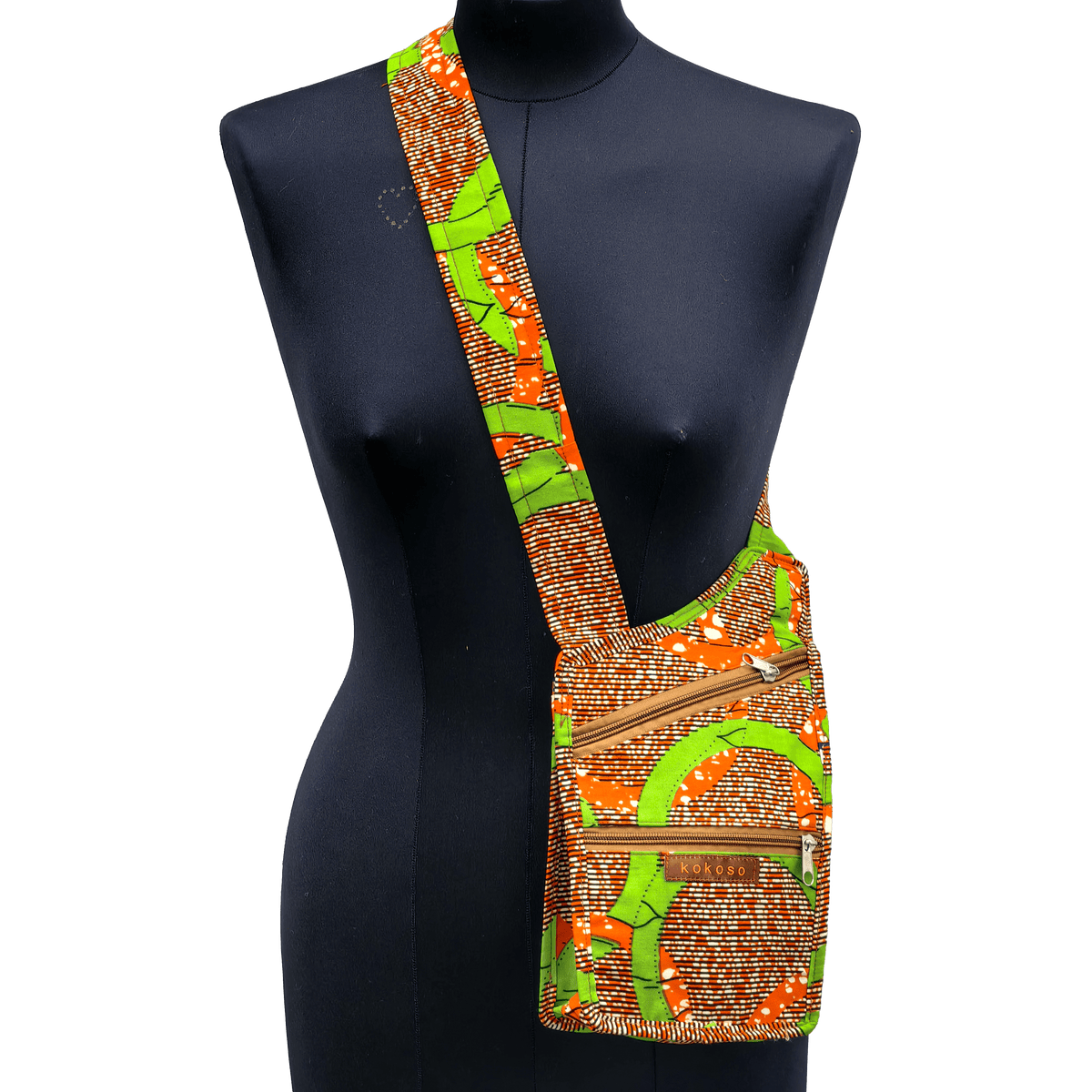 Sac pièce uniques faits main en tissu WAX vegan, inspiré par le style africain