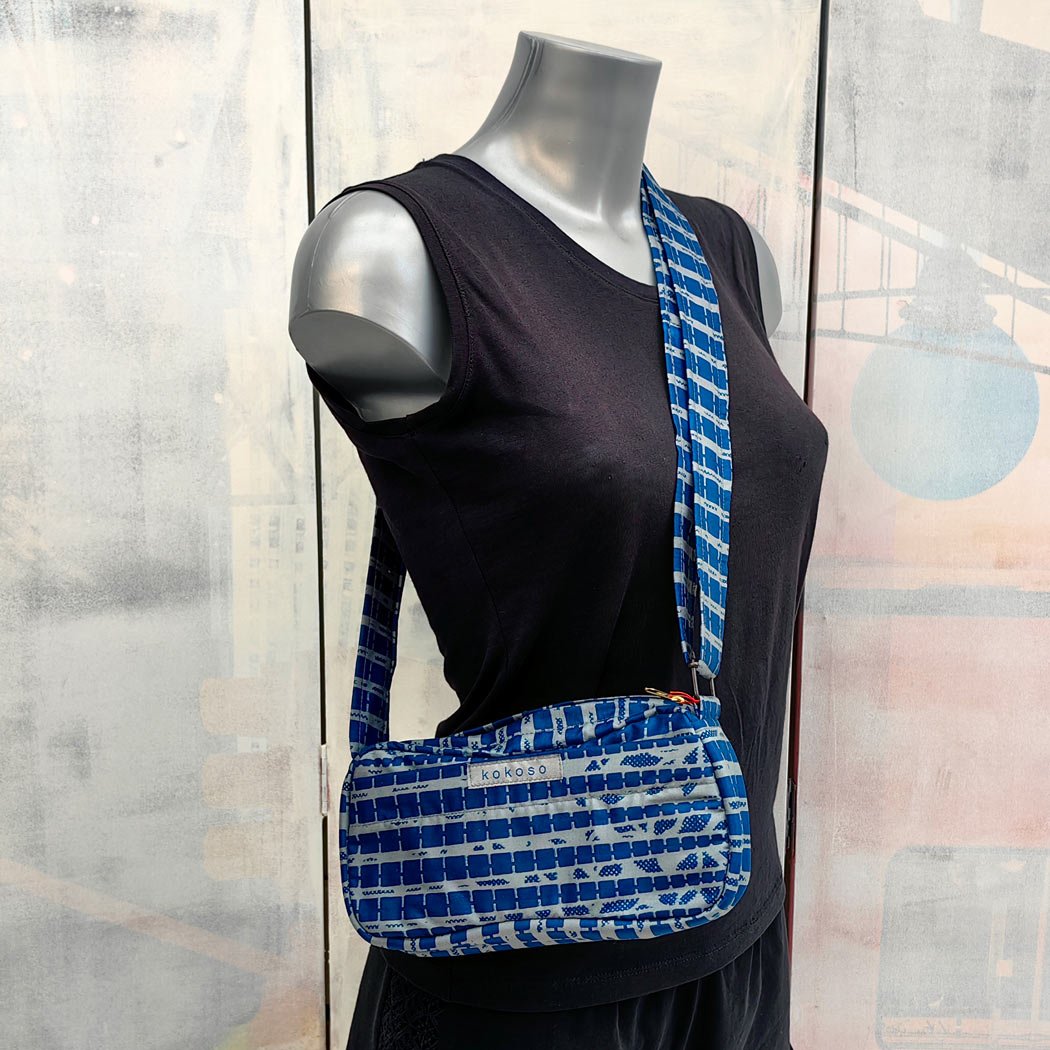 Sac en tissu Wax, fabriqué à la main pour le quotidien. Mode durable du Burkina Faso.