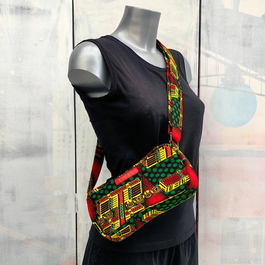 Sac en tissu Wax, fabriqué à la main pour le quotidien. Mode durable du Burkina Faso.