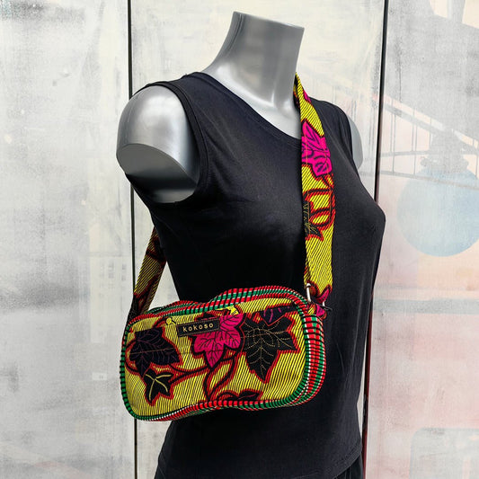 Sac en tissu Wax, fabriqué à la main pour le quotidien. Mode durable du Burkina Faso.