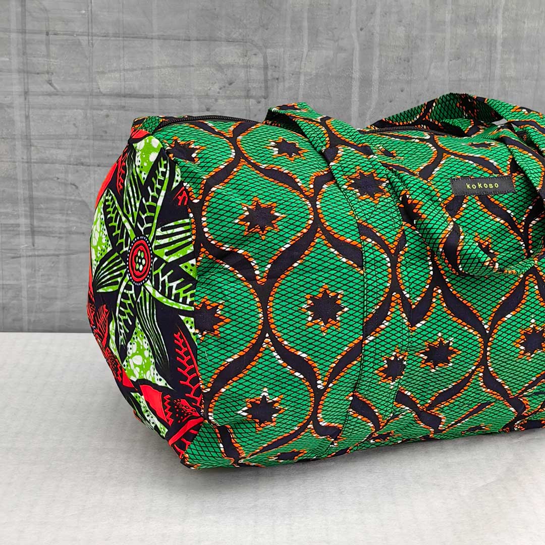 sac de voyage en wax vert