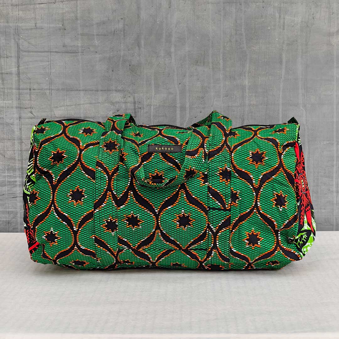 sac de voyage en wax vert