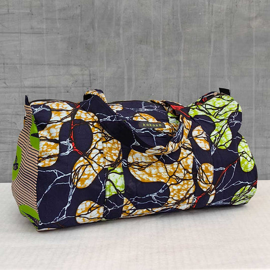 sac de voyage en wax multicolore