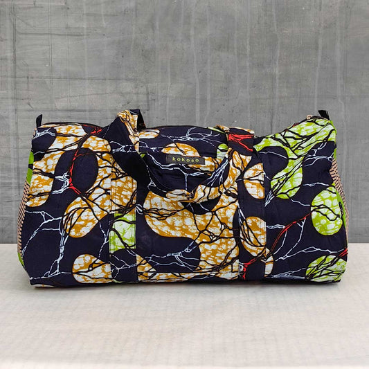 sac de voyage en wax multicolore
