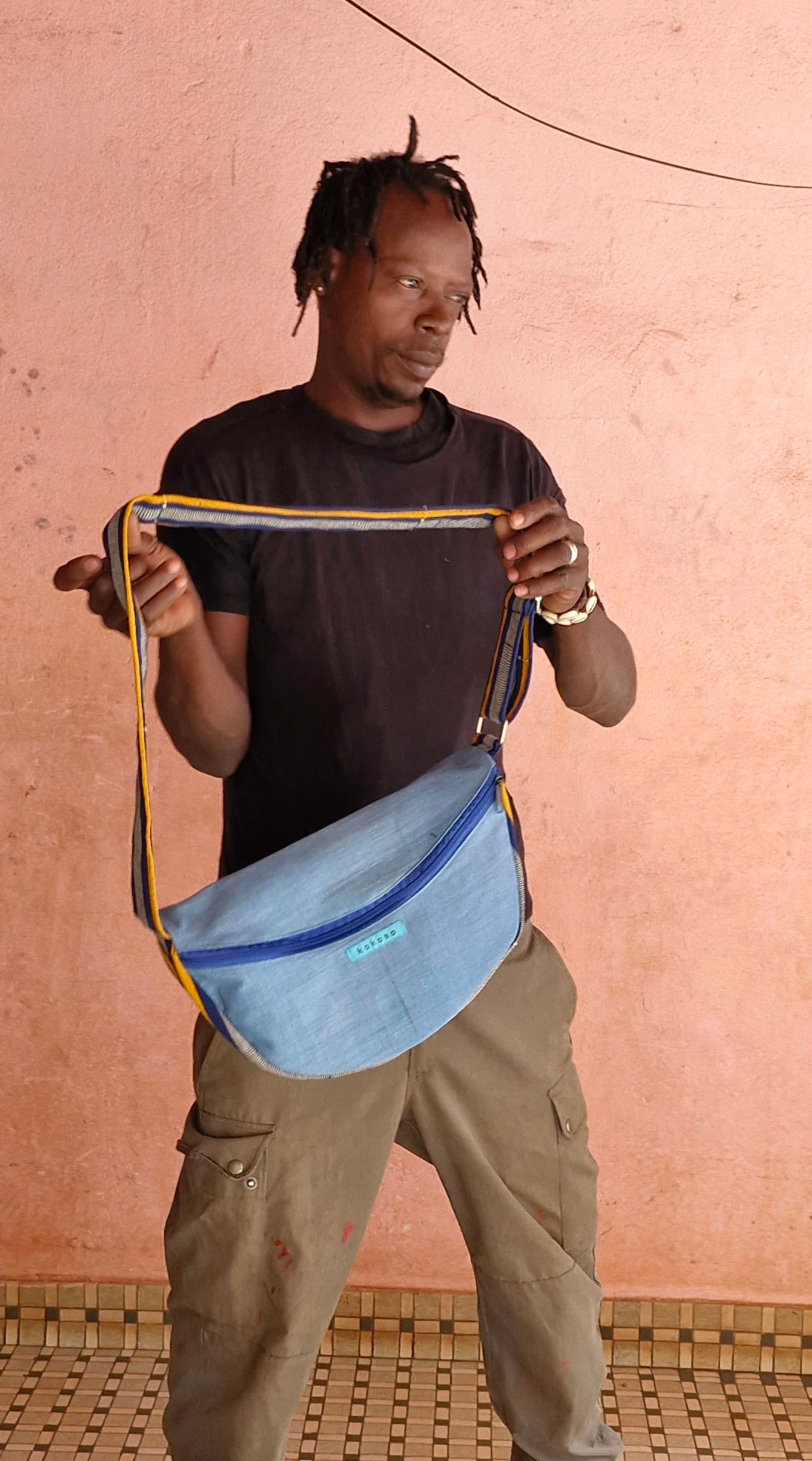 cadeau original, Sac africain en bandoulière coloré issu du commerce équitable